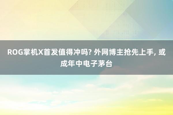 ROG掌机X首发值得冲吗? 外网博主抢先上手, 或成年中电子茅台