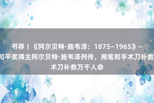 书荐丨《阿尔贝特·施韦泽：1875—1965》——诺贝尔和平奖得主阿尔贝特·施韦泽列传，用笔和手术刀补救万千人命