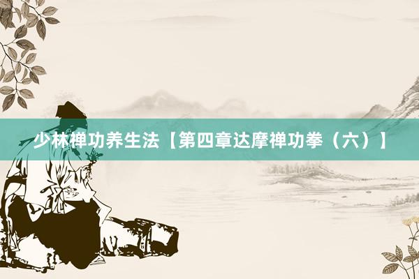 少林禅功养生法【第四章达摩禅功拳（六）】