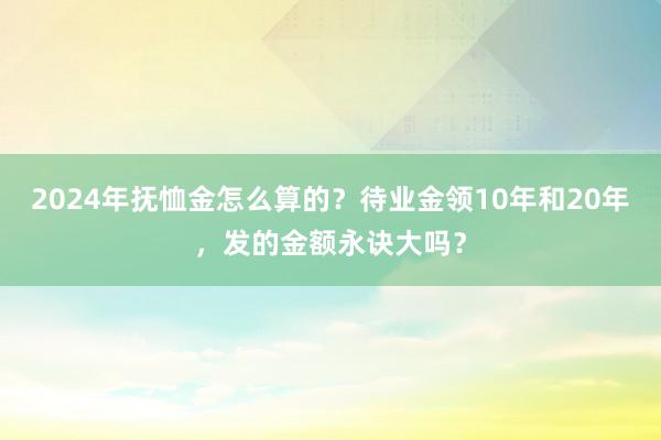 2024年抚恤金怎么算的？待业金领10年和20年，发的金额永诀大吗？