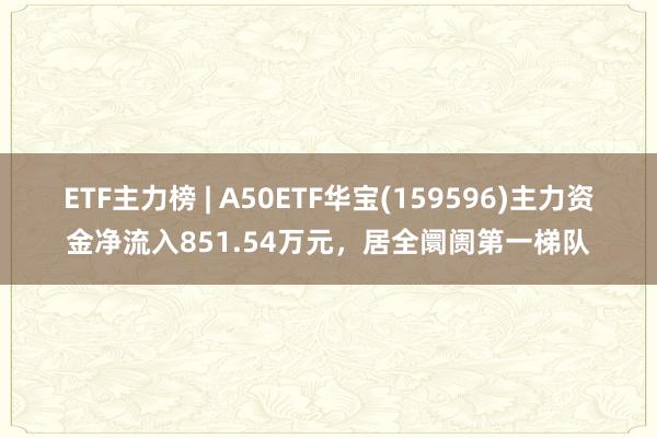 ETF主力榜 | A50ETF华宝(159596)主力资金净流入851.54万元，居全阛阓第一梯队